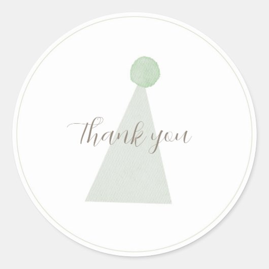 Sage Green Albern Gose Party Hutaufkleber Runder Aufkleber (Vorderseite)