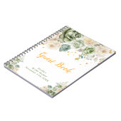 Sage Green and Cream Floral Bridal Show Guest Book Notizblock (Linke Seite)