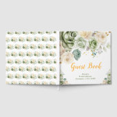 Sage Green and Cream Floral Bridal Shower Gästebuch (Voll)