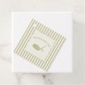 Sage Green and Cream Stripes Golf Themed Party Geschenkanhänger (Beispiel)