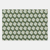 Sage Green and Gold Elegant Flowers Geschenkpapier Set (Vorderseite 3)