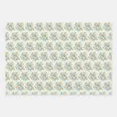 Sage Green and Gold Elegant Flowers Geschenkpapier Set (Vorderseite 2)