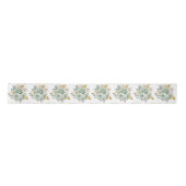 Sage Green and Gold Elegant Flowers Satinband (Vorderseite)