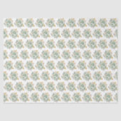 Sage Green and Gold Elegant Flowers Seidenpapier (Vorderseite)