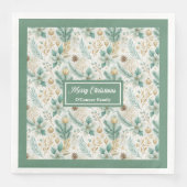 Sage Green and Gold Napkins Elegant Holiday Table Serviette (Vorderseite)