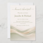 Sage Green and Ivory Dinner Rehearsal  Einladung (Vorderseite)