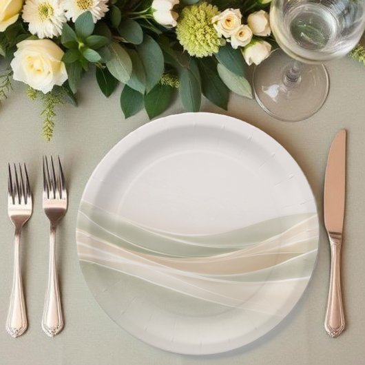 Sage Green and Ivory Pappteller