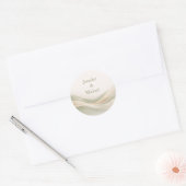 Sage Green and Ivory Personalized Wedding Runder Aufkleber (Umschlag)