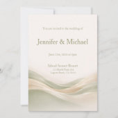 Sage Green and Ivory Wedding All in One Einladung (Vorderseite)