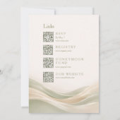 Sage Green and Ivory Wedding All in One Einladung (Rückseite)