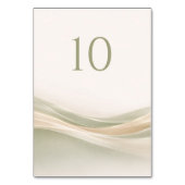 Sage Green and Ivory Wedding Table Number Tischnummer (Vorderseite)