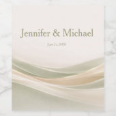 Sage Green and Ivory Wedding Weinetikett (Einzelnes Label)