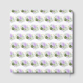 Sage Green and Purple Floral Birthday Party Gästebuch (Rückseite)