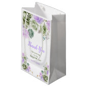 Sage Green and Purple Floral Bridal Shower Kleine Geschenktüte (Vorderseite Schrägansicht)
