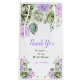 Sage Green and Purple Floral Bridal Shower Kleine Geschenktüte (Vorderseite)