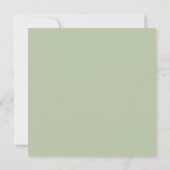 Sage Green and White Bow Bridal Dusche Einladung (Rückseite)