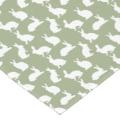 Sage Green And White Bunny Pattern Modern Easter Kurzer Tischläufer (Ecke)