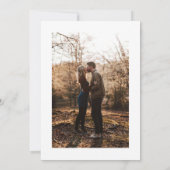 sage green and white couple photo wedding  einladung (Rückseite)