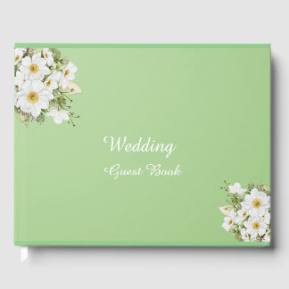 Sage Green Anemone Liebe: Wedding Guest Book Gästebuch