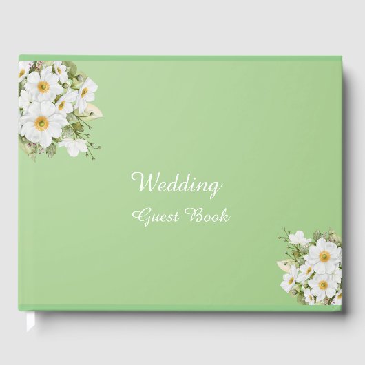 Sage Green Anemone Liebe: Wedding Guest Book Gästebuch (Vorderseite)
