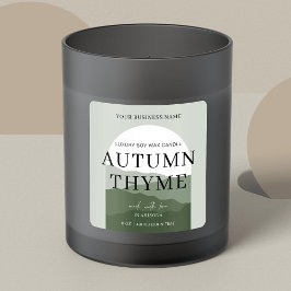 Sage Green Arch Bohemisch Scent Name Kerze Quadratischer Aufkleber