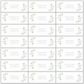 Sage Green Arch Botanical Wedding Guest Address Aufkleber (Vorderseite)