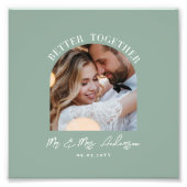 Sage green arch Foto Hochzeitsgeschenk Wohngestalt (Vorne)