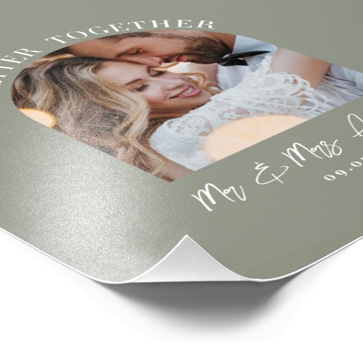 Sage green arch Foto Hochzeitsgeschenk Wohngestalt (Ecke)