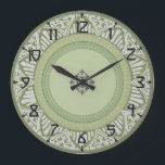 Sage Green Art Deco Große Wanduhr<br><div class="desc">In coolen Grays und Grüntönen mit einem Art Deko Design,  wird diese Uhr Ihnen eine einzigartige Touch in Ihrer eigenen Zuhause geben.</div>