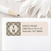 Sage Green Art Deco Wedding Return Address Label (Insitu)
