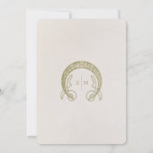 Sage Green Art Nouveau Alphonse Mucha Wedding Einladung (Rückseite)