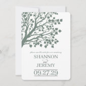 Sage Green Aspen Tree Hochzeit Save The Date (Vorderseite)