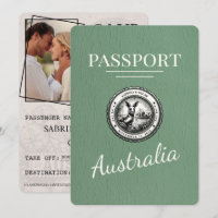 Sage Green Australia Pass Save the Date