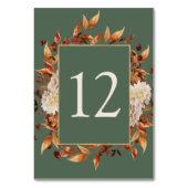 Sage Green Autumn Leaves Tischnummer (Vorderseite)