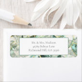 Sage Green Aventurine Rücksendeadressen-Aufkleber (Insitu)