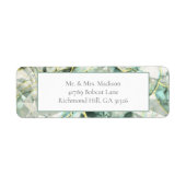 Sage Green Aventurine Rücksendeadressen-Aufkleber (Vorne)