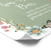 Sage Green Baby Bloom Baby Dusche Mama Osa Bar Poster (Ecke)