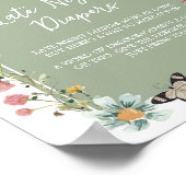 Sage Green Baby Bloom Spate Night Diapers Poster (Ecke)