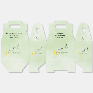 Sage Green Baby Boy Bliss Storch-Sonderlieferung Geschenkschachtel