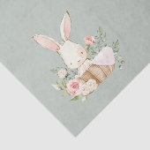 Sage Green Baby Liebe Script Elegante Babydusche Seidenpapier (Ausschnitt)