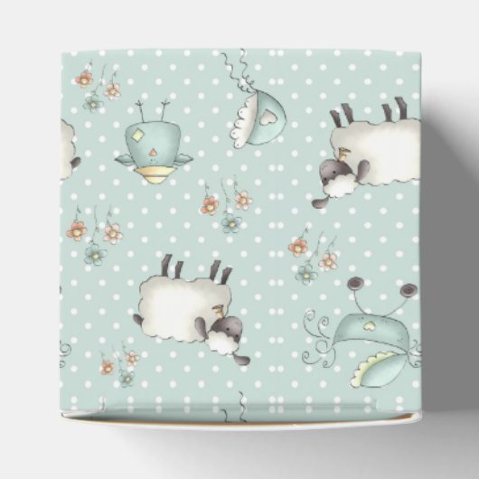 Sage Green Baby Pattern Geschenkschachtel (Oben)