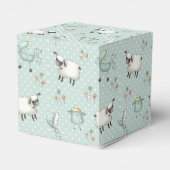 Sage Green Baby Pattern Geschenkschachtel (Rückseite)