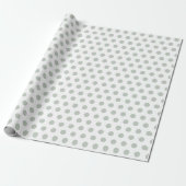 Sage Green Baby Polka Dot Geschenkpapier (Ungerollt)