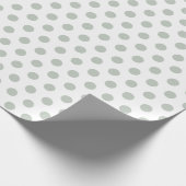 Sage Green Baby Polka Dot Geschenkpapier (Ecke)