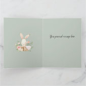 Sage Green Baby Rabbit Blank Karte (Innenseite)