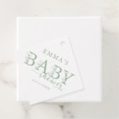 Sage Green Baby Shower | Elegant Wildflower Geschenkanhänger (Beispiel)