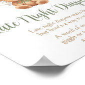 Sage Green Bar Ballon Spate Night Diapers Poster (Ecke)