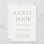 Sage Green & Beige Wedge Guest Book Sign Einladung (Vorderseite)