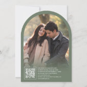 Sage Green Beige Wildblume Butterfly Arch Wedding Einladung (Rückseite)