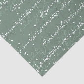 Sage Green | Benutzerdefinierter Skripttext Elegan Seidenpapier (Ausschnitt)